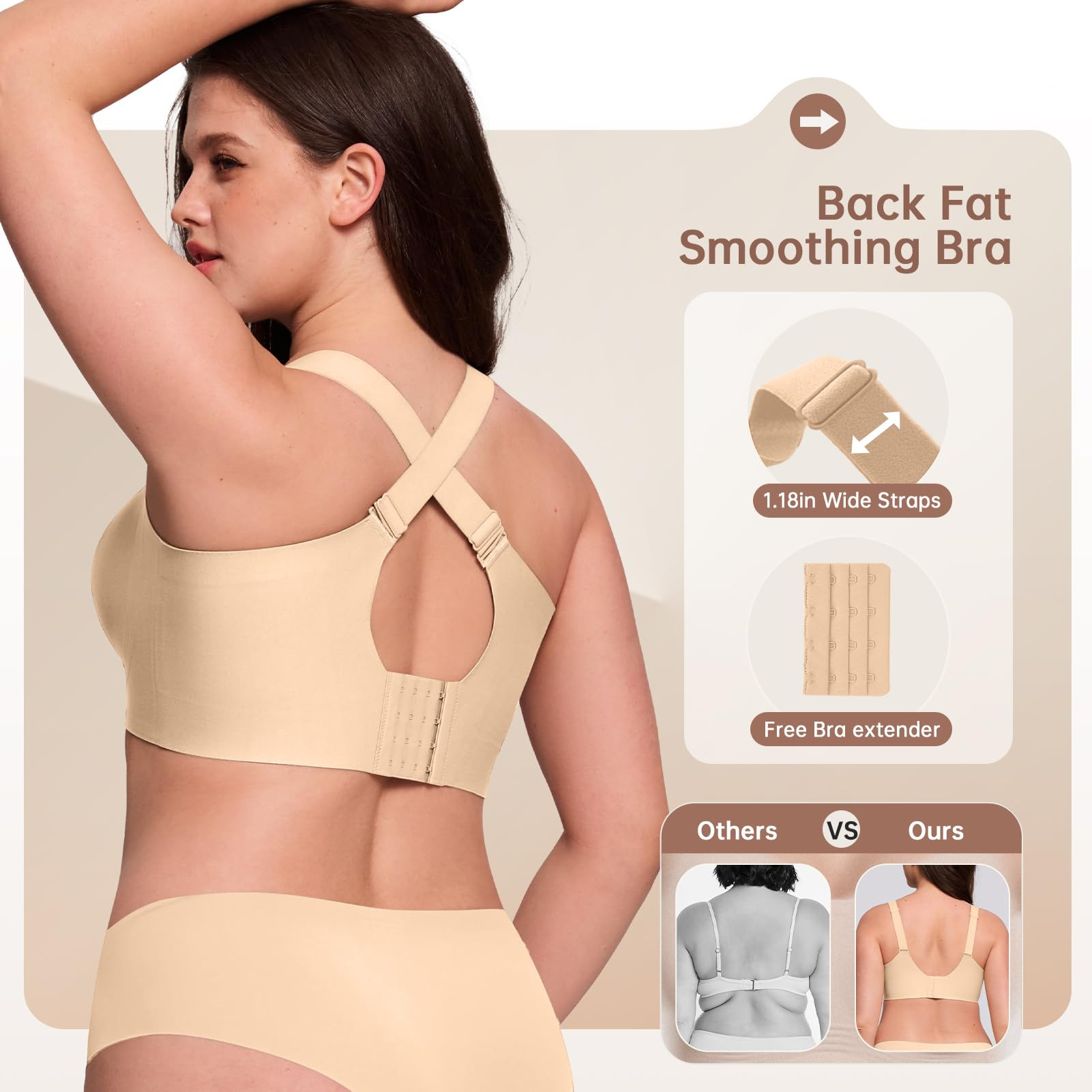 Plus Size Wireless Bra for Wom - Underwire Bra Padded recensione e prezzo