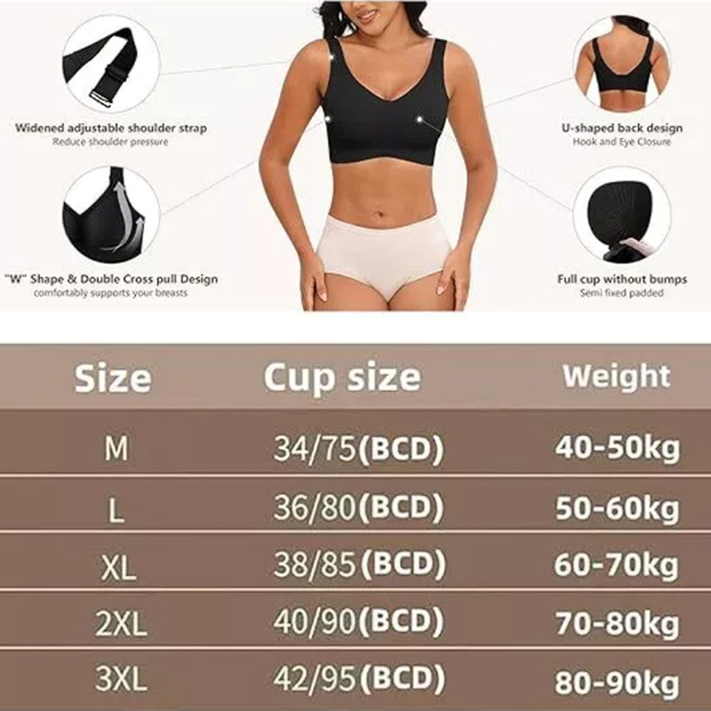 Women's Seamless Underwear Thi - Minimizer Bra Women recensione e prezzo