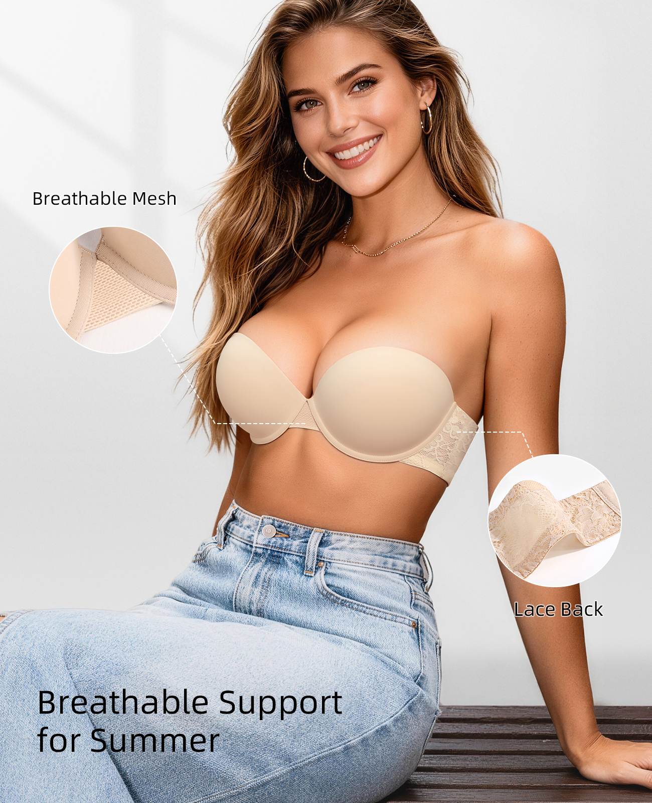 New Push Up Bra Women Lace Pad - Convertible Bra Multiway recensione e prezzo