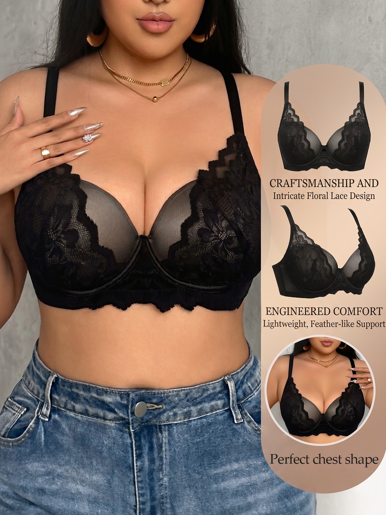 Wide Strap Plus Size Women Bra - Minimizer Bra Women recensione e prezzo