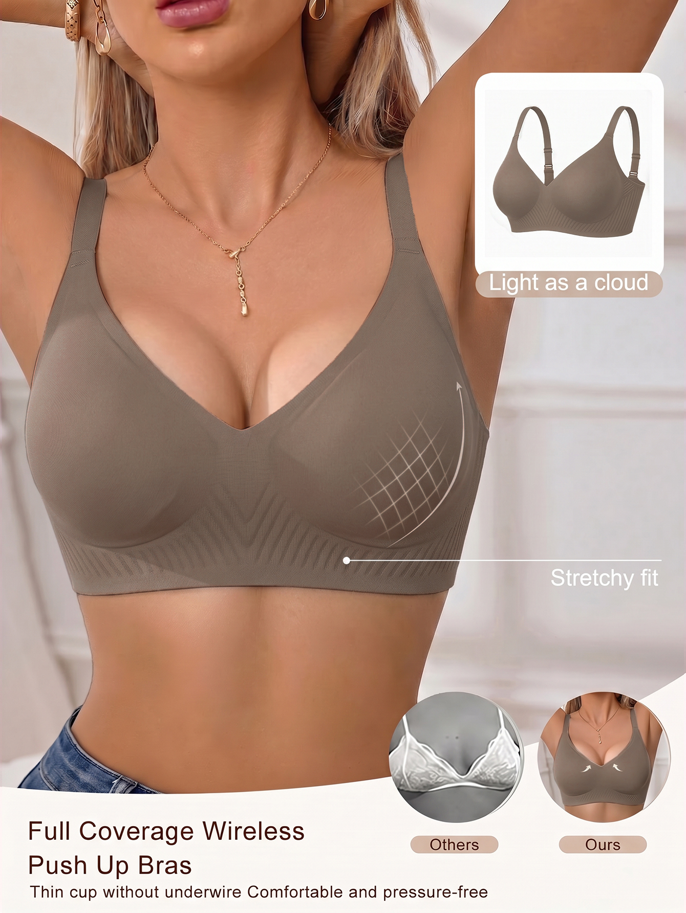 Full Coverage Push Up Jelly Su - Wirefree Bra Comfort recensione e prezzo