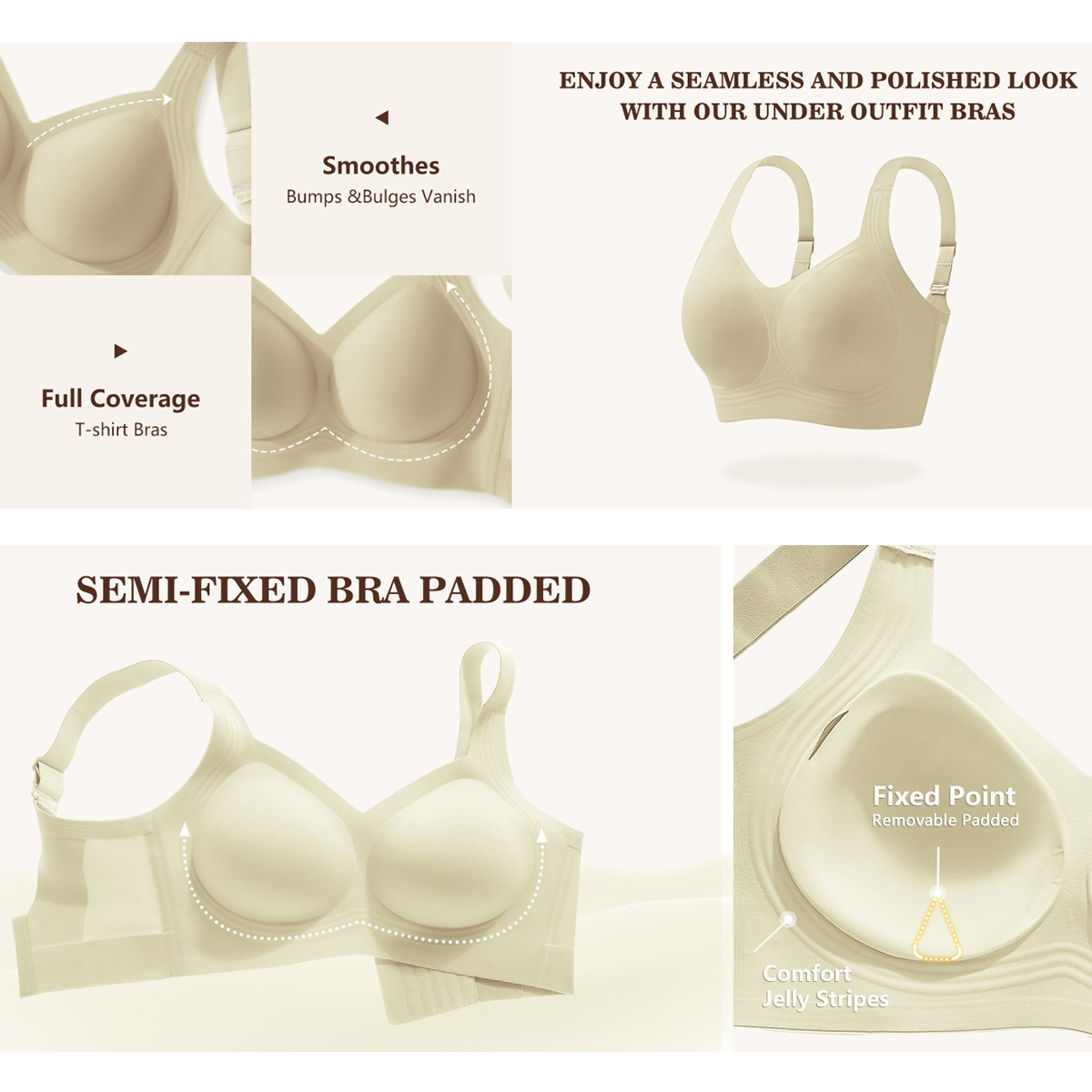 Women Wirefree Bras for Women  - Underwire Bra Padded recensione e prezzo