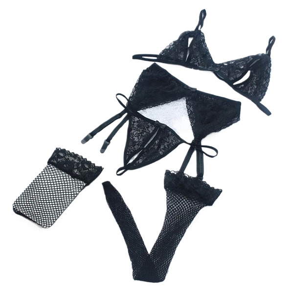 Lace Women Lingerie Set 4 Pcs  - Lace Bralette Set recensione e prezzo